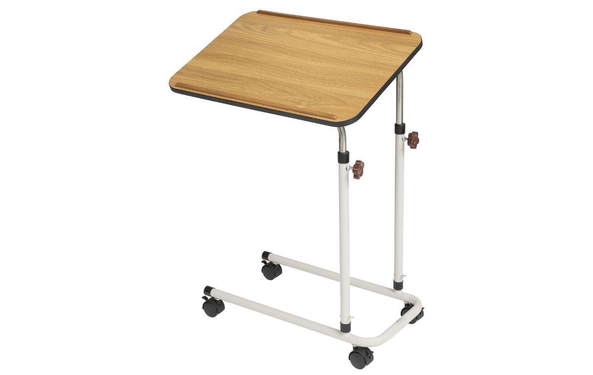 Alerta Overbed Table Oak Finish