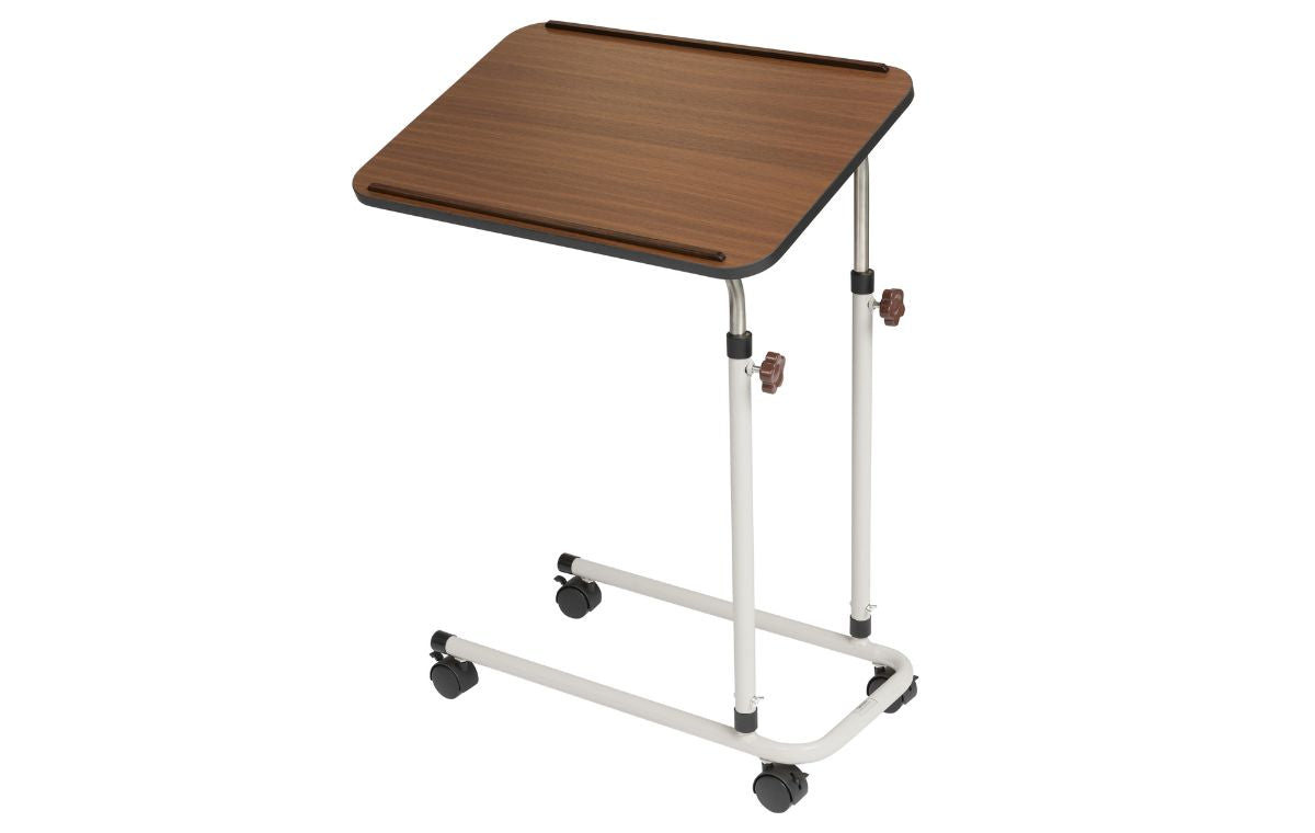 Alerta Overbed Table Walnut Finish