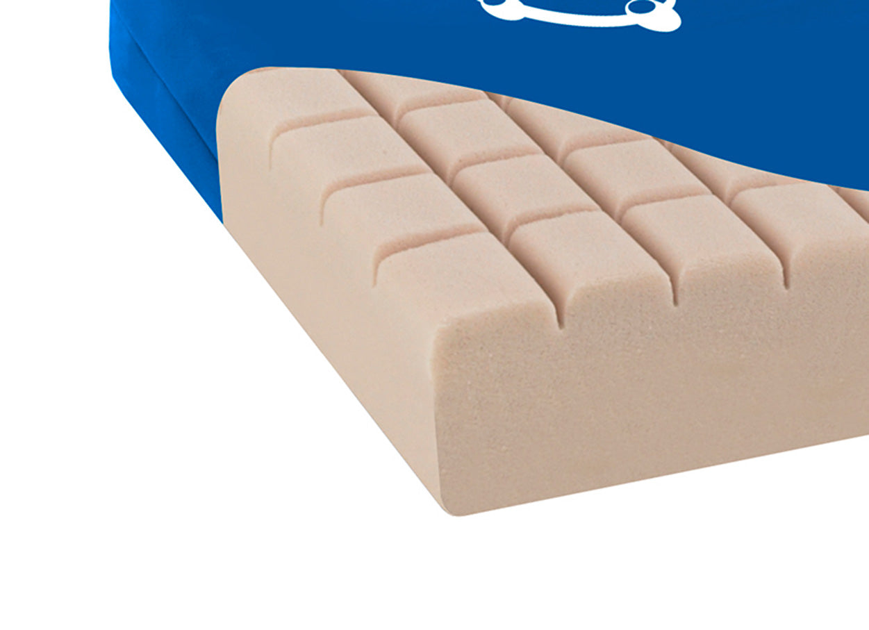 Close-up of castellated foam interior