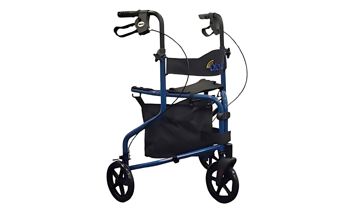 Alerta Three-Wheel Lightweight Walker with Seat & Bag