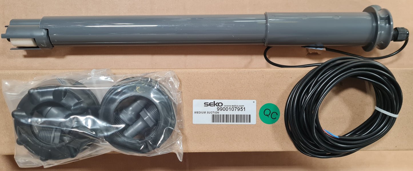 Seko M Type PVC suction lance with integrated level sensor length
400mm Ø 38mm (10-25L drum size)