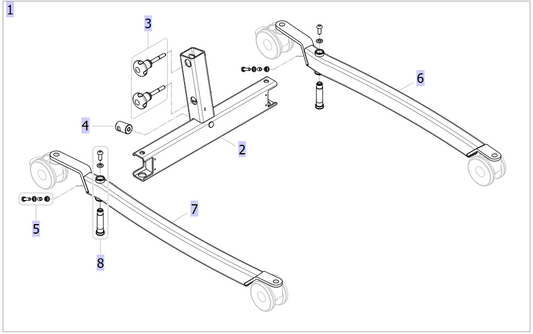 Fixation Kit for Connection Between Leg and Rod – Invacare ISA 160
