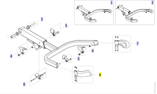 Boom and Lifting Assembly Diagram ISA 160