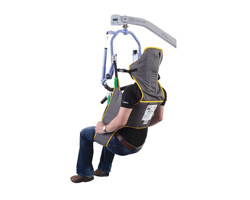 Oxford Comfort Access Padded with Head Support being used with an Oxford Presence 227 Hoist