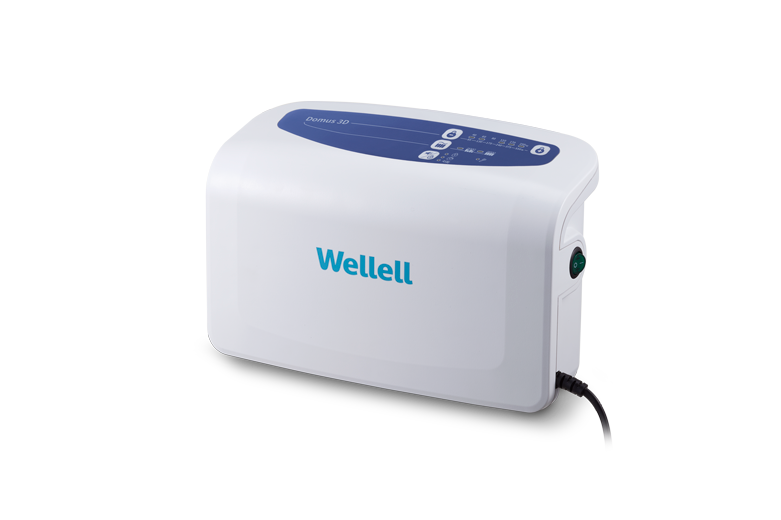 Close-up of Domus 3D digital pump with adjustable pressure settings.