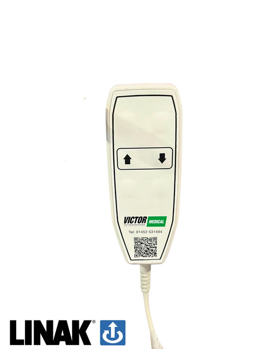 Replacement 2-Button Hoist Handset for Linak compatible Mobile Hoists & Stand Aids.