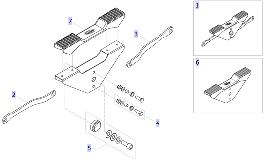 Fixation Kit – Pedal to Base Connection – Invacare Birdie Evo