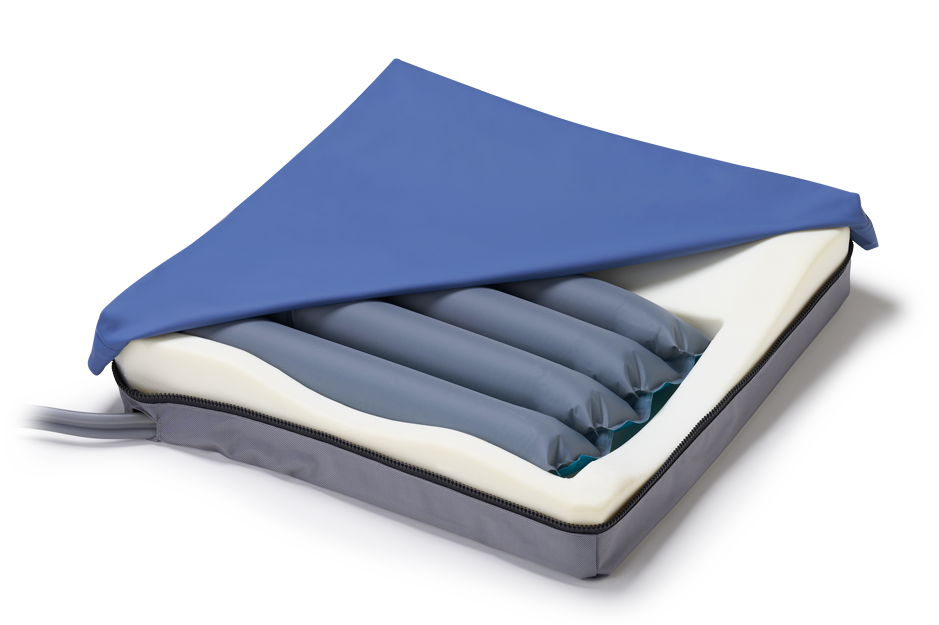 Close-up of alternating air-cell structure and cushioned foam base of Sedens 500.