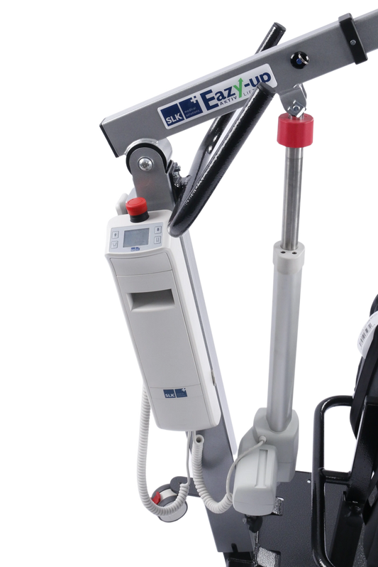 Tool-free removable mast and chassis components of the Eazy Up Flex.