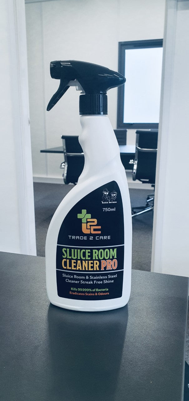 Sluice room cleaner created by Trade2Care.