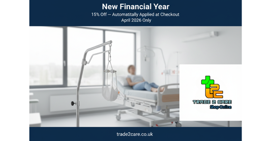 New Financial Year Care Home Equipment Deals — 15% Off at Trade2Care | April 2026