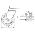 Tente Agila 2470 Series Castor – Non-Braked PJP Bolt Hole 11mm