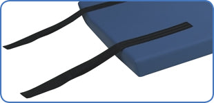 Close-up of premium-grade foam texture and folding mechanism