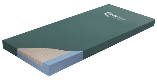 Apollo Morpheus Plus mattress surface highlighting castellated foam cells