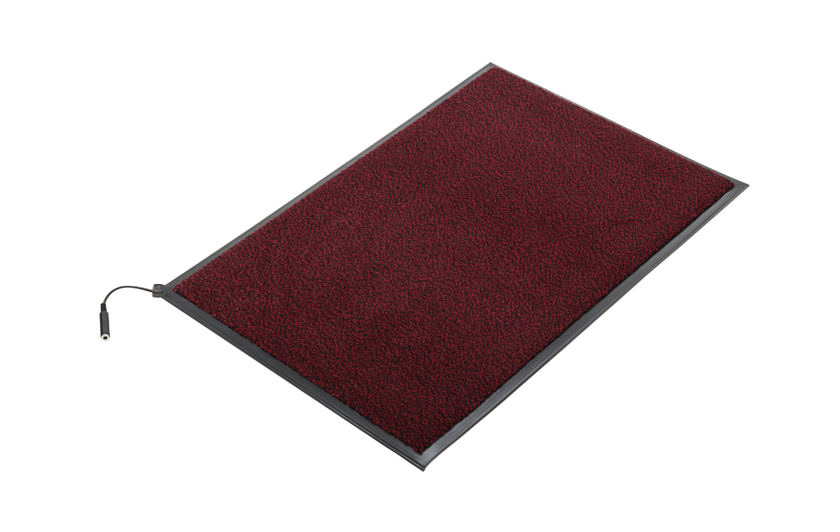 Deluxe Alertamat wired carpet fall prevention mat front view Red