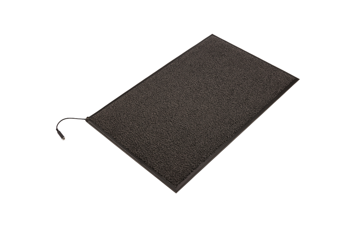 Deluxe Alertamat wired carpet fall prevention mat front view Grey