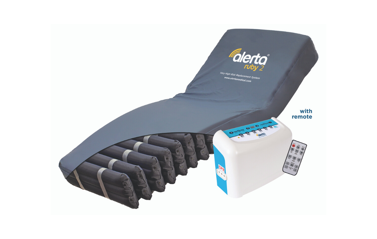 Alerta Ruby 2 Replacement System mattress and pump unit front view
