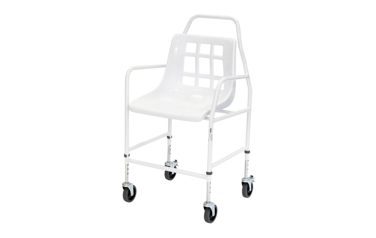Alerta Mobile Shower Chair, Adjustable Height