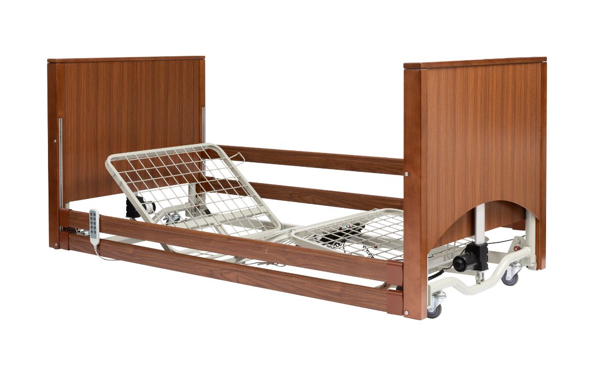 Alerta Lomond Floor 2 Bed profiling bed walnut finish front view