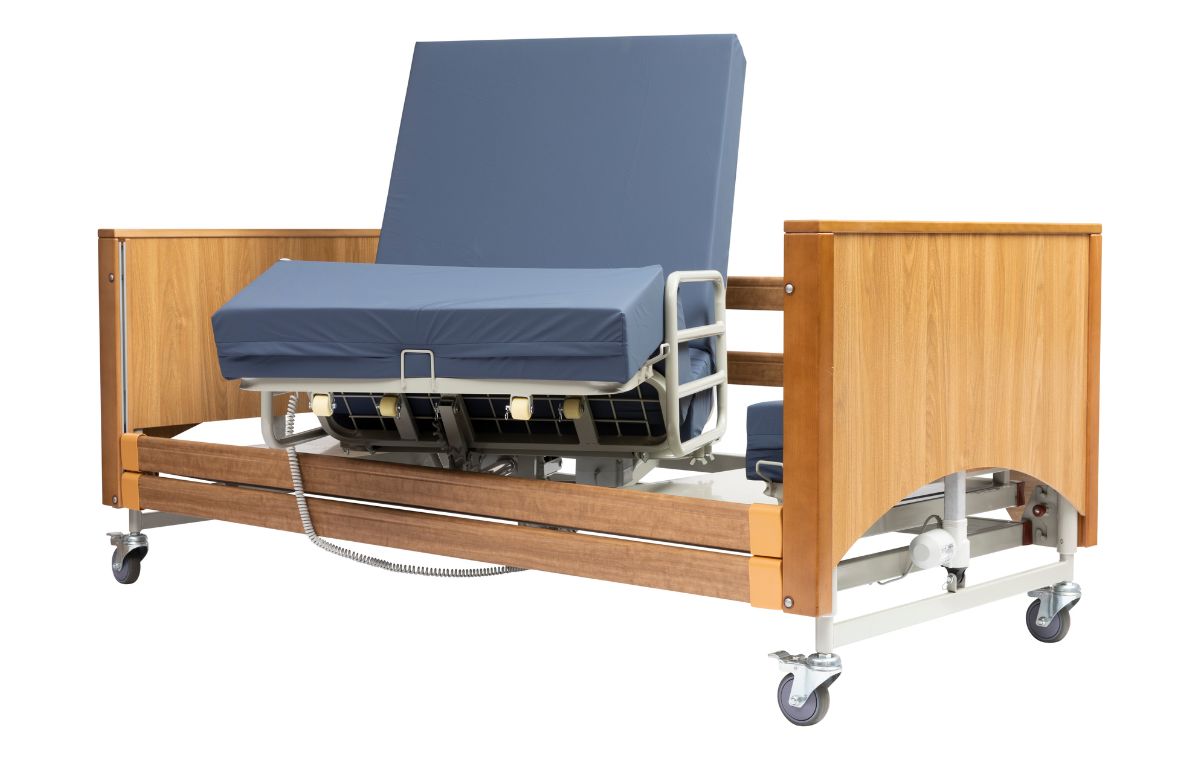 Alerta Lomond Rotate-Stand-Up Bed user transitioning from lying to standing