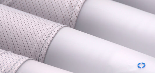Close-up of air cell structure and CPR valve on the Apollo Aura Turning mattress system

