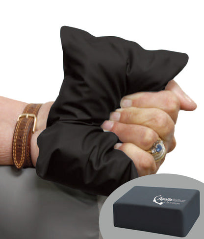 Contracture pad in situ, highlighting visco-elastic foam shape-conformity