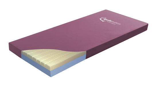 Apollo Memo‑Form mattress surface showing castellated visco-elastic foam
