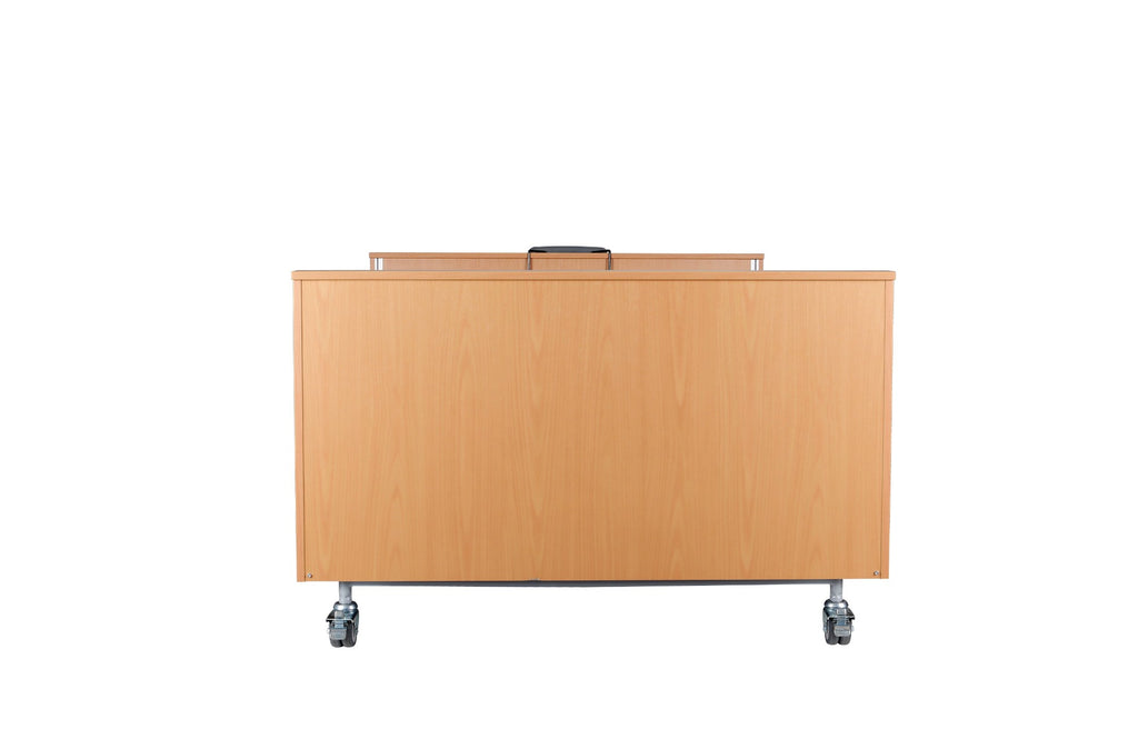 Integral anti-tilt system ensuring bed stability and safety.