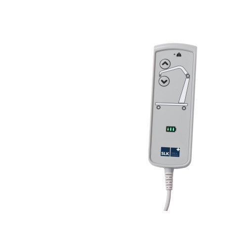 Ergonomic remote handset for SLK Carry Compact Hoist – simple push-button operation for lifting and lowering.