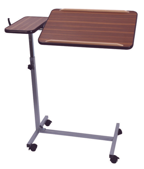 Deluxe Over Bed Chair Table Twin Top front view in care home room