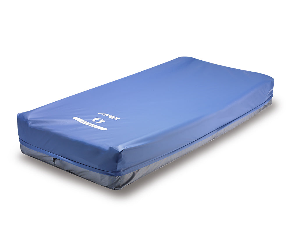 Mattress showing cover and size when fully inflated.