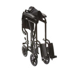 Close-up of aluminium frame on ATC19 travel chair lightweight transport wheelchair