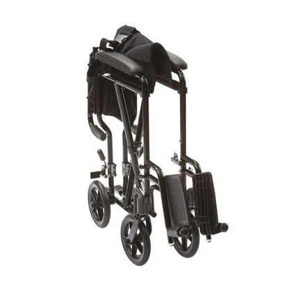 Close-up of aluminium frame on ATC19 travel chair lightweight transport wheelchair