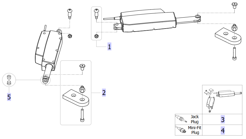 Actuator for electrical leg spread, ISA 160