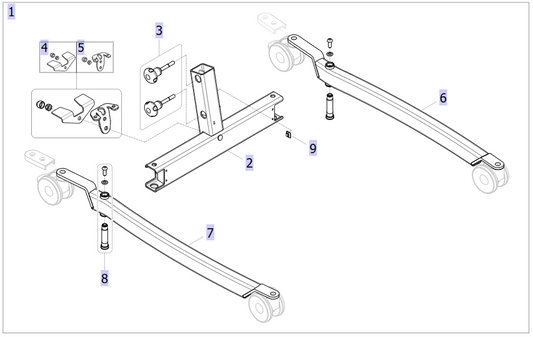 Base and legs diagram ISA 160