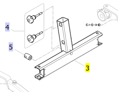 Base for fixed mast for Birdie EVO/ISA PLUS