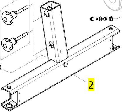 Base for fixed mast for ISA STANDARD