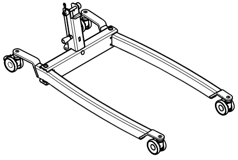 Base & Legs Assembly 100mm Castors Foldable mast – Invacare Birdie Evo Compact