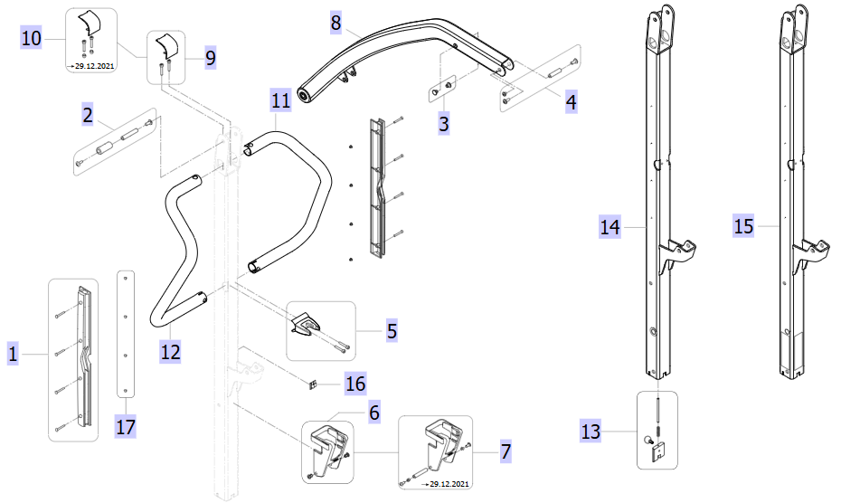 Mast/Boom Articulation Kit – Invacare Birdie Evo