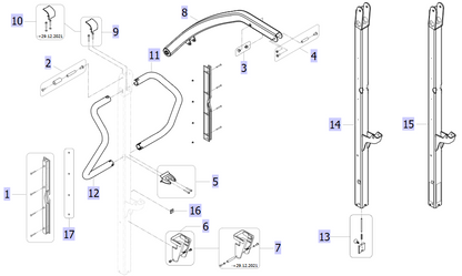 Mast/Boom Articulation Kit – Invacare Birdie Evo