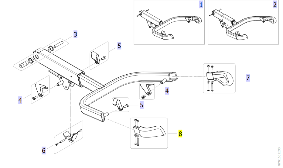 Boom and Lifting Assembly Diagram ISA 160