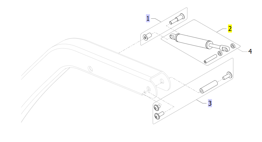 Damper Slow’R Kit – Invacare Birdie Evo full diagram