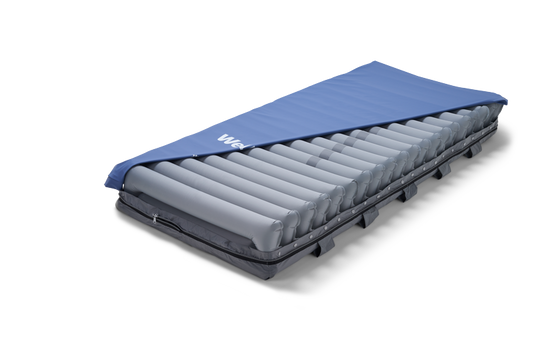 Wellell Domus 3D alternating pressure mattress system with air cells visible.