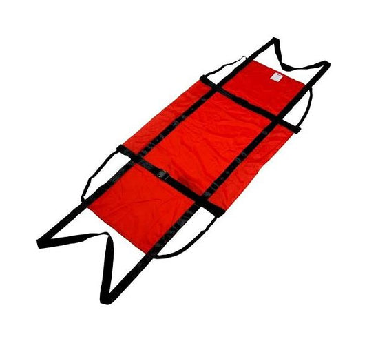Red alerta evacuation sheet for patient handling.