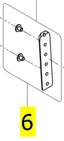 Fixation Kit Between Mast and Leg Support – Invacare ISA 160