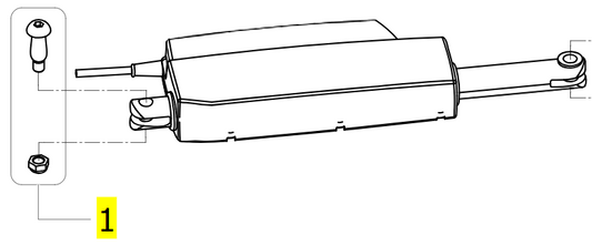 Fixation Kit for Connection Between Actuator and Base – Invacare ISA 160