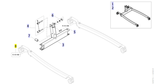 Fixation kit for connection between leg and rod full diagram