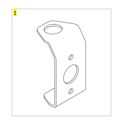 Fixation plate for leg spread lever