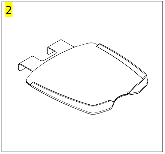 Foot Plate, High and Flat – Invacare ISA 160
