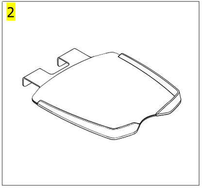 Foot Plate, High and Flat – Invacare ISA 160